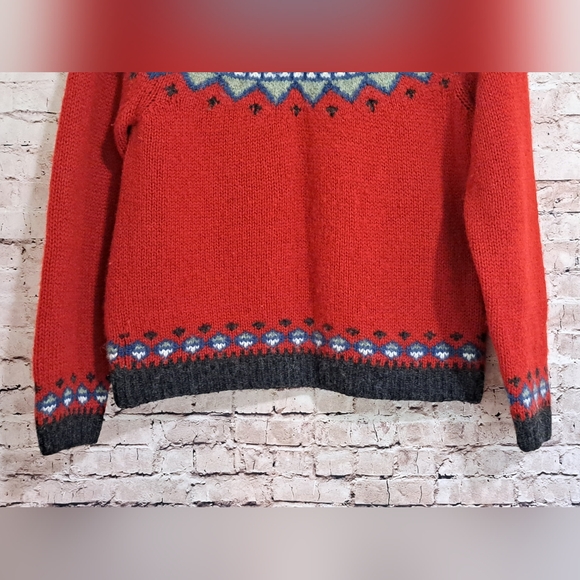 Vintage Eddie Bauer Fair Isle Nordic Ski Snowboard Sweater XS - Picture 5 of 9